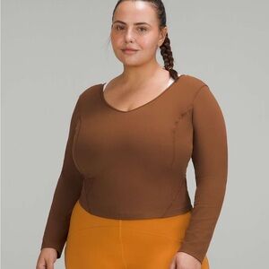 Lululemon Align Long Sleeve Top Color Roasted Brown In Size Medium (4-6)